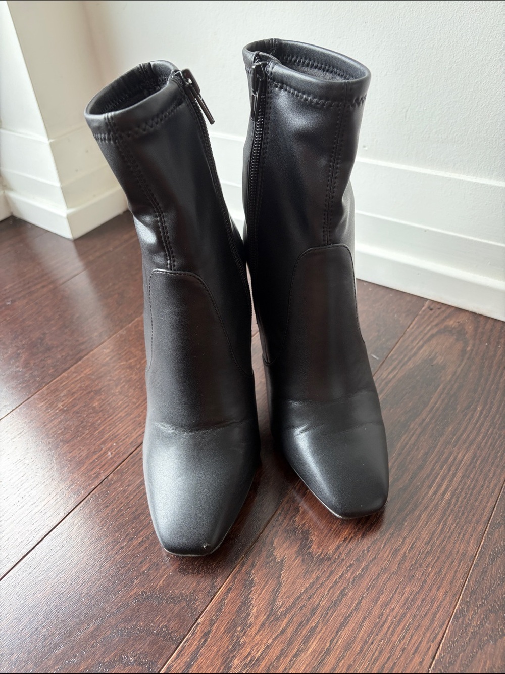 ALDO Black Heeled Ankle Booties - Picture 3 of 7